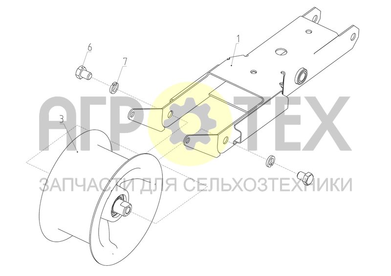 Рычаг натяжной (РСМ-100.12.00.100) (№3 на схеме)